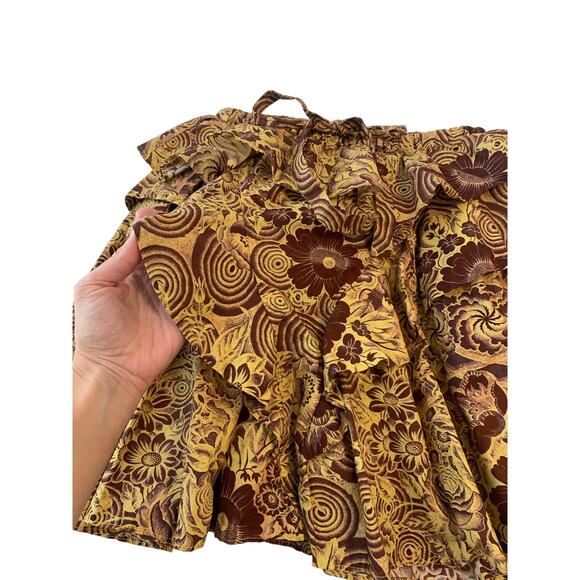 Ulla Johnson Sigrid Mini Skirt Gold Brown Size 2 - Picture 3 of 9